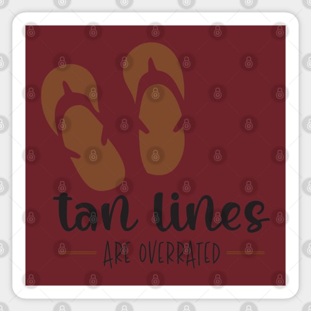 TAN LINES ARE OVERRATED Sticker by Hou-tee-ni Designs